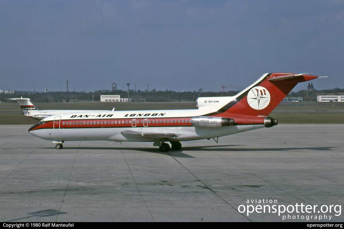 G-BFGM - Dan-Air London Boeing 727-95 at Berlin-Tegel Airport (TXL/EDDT) taken by Ralf Manteufel | openspotter.org | ID: 3949