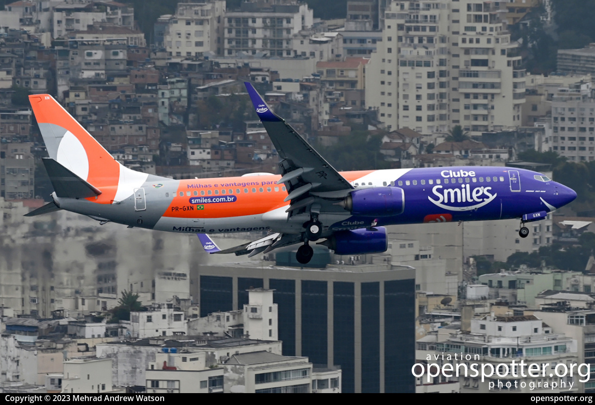 PR-GXN - Gol Transportes Aéreos Boeing 737-8EH(WL) at Santos Dumont Airport (SDU/SBRJ) taken by Mehrad Andrew Watson | openspotter.org | ID: 87060