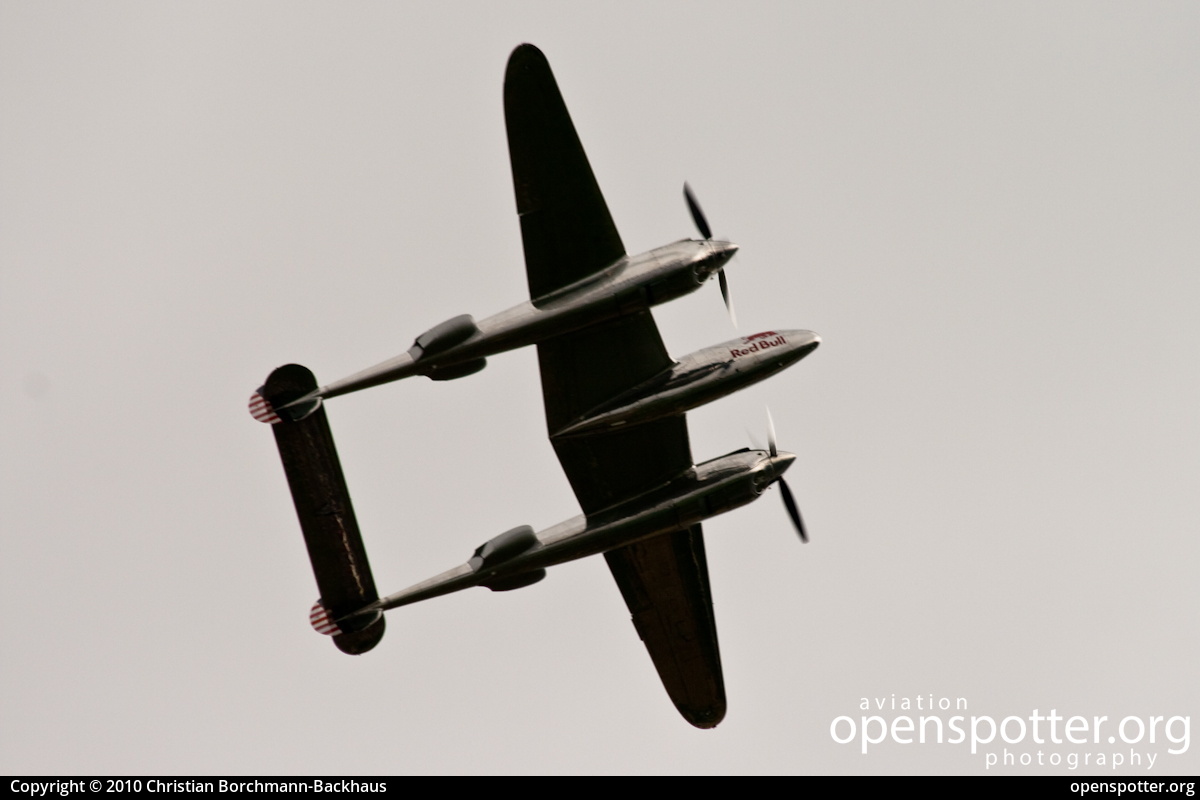 N25Y - Red Bull - The Flying Bulls Lockheed P-38L-5LD Lightning at Berlin-Schönefeld International Airport (SXF/EDDB) taken by Christian Borchmann-Backhaus | openspotter.org | ID: 76
