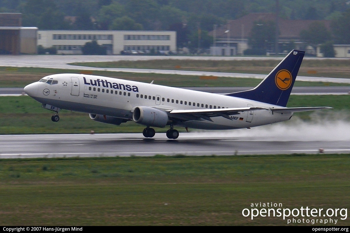 D-ABEF - Lufthansa Boeing 737-330 at Berlin-Tegel Airport (TXL/EDDT) taken by Hans-Jürgen Mind | openspotter.org | ID: 40696