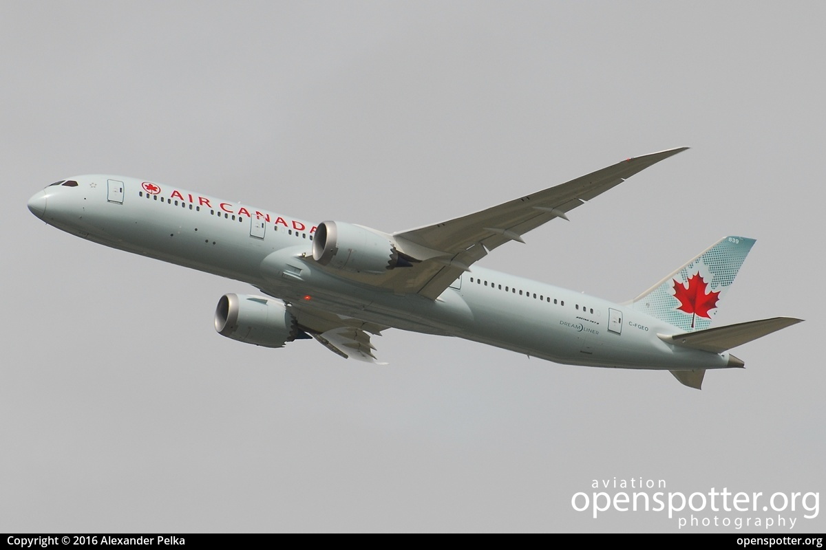 C-FGEO - Air Canada Boeing 787-9 Dreamliner at Frankfurt International Airport (FRA/EDDF) taken by Alexander Pelka | openspotter.org | ID: 28984