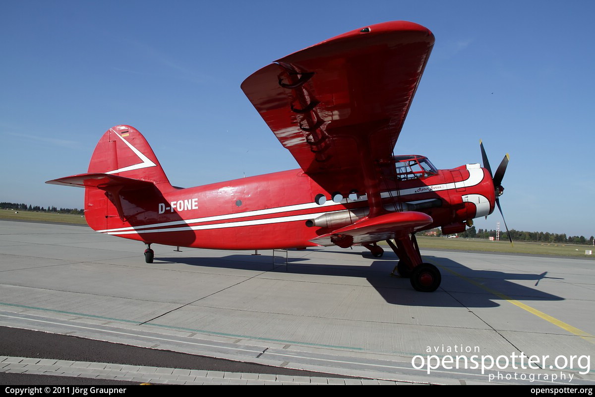 D-FONE - Air Albatros Antonov An-2T at Braunschweig-Wolfsburg Regional Airport (BWE/EDVE) taken by Jörg Graupner | openspotter.org | ID: 13424