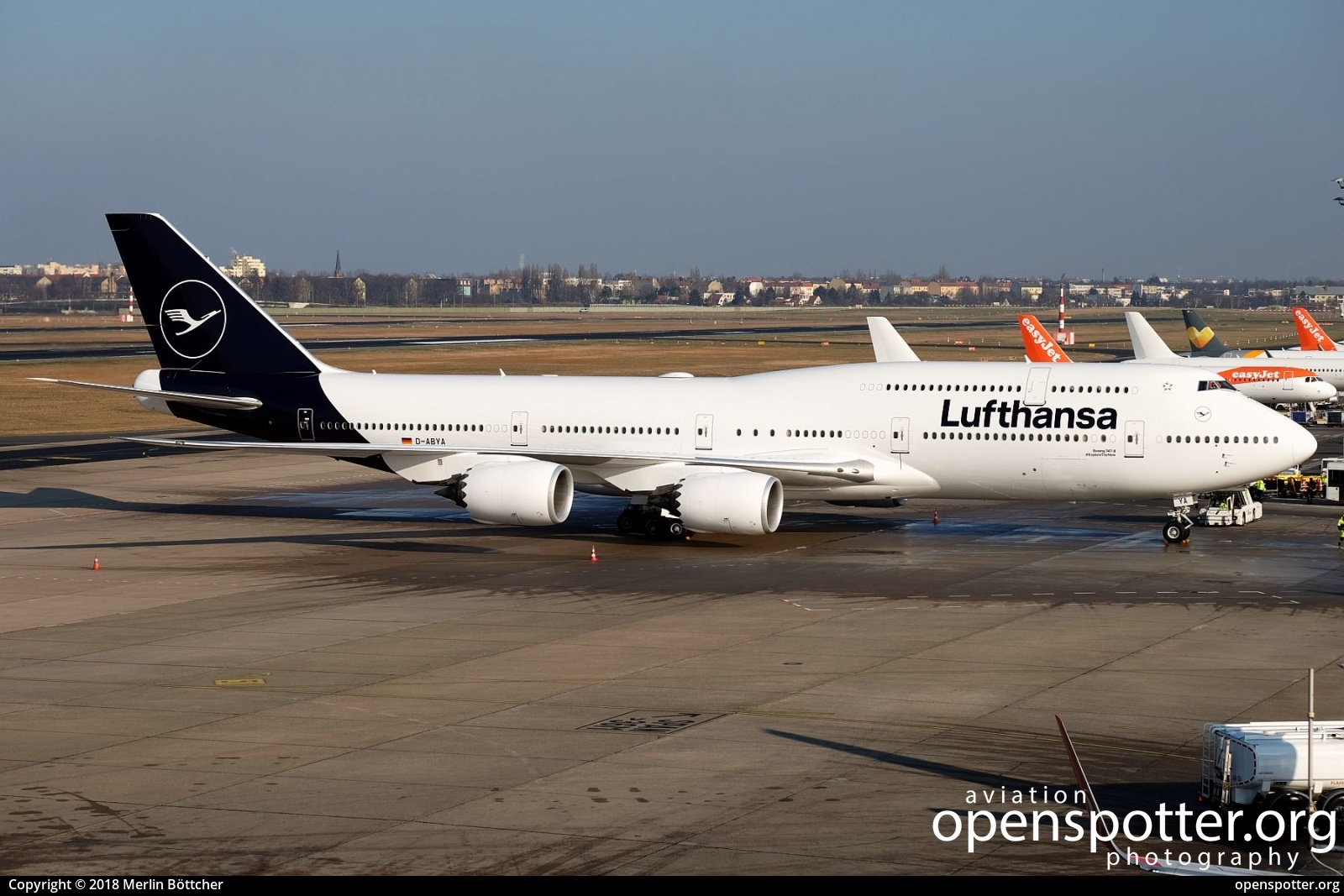 D-ABYA - Lufthansa Boeing 747-830 at Berlin-Tegel Airport (TXL/EDDT) taken by Merlin Böttcher | openspotter.org | ID: 51467