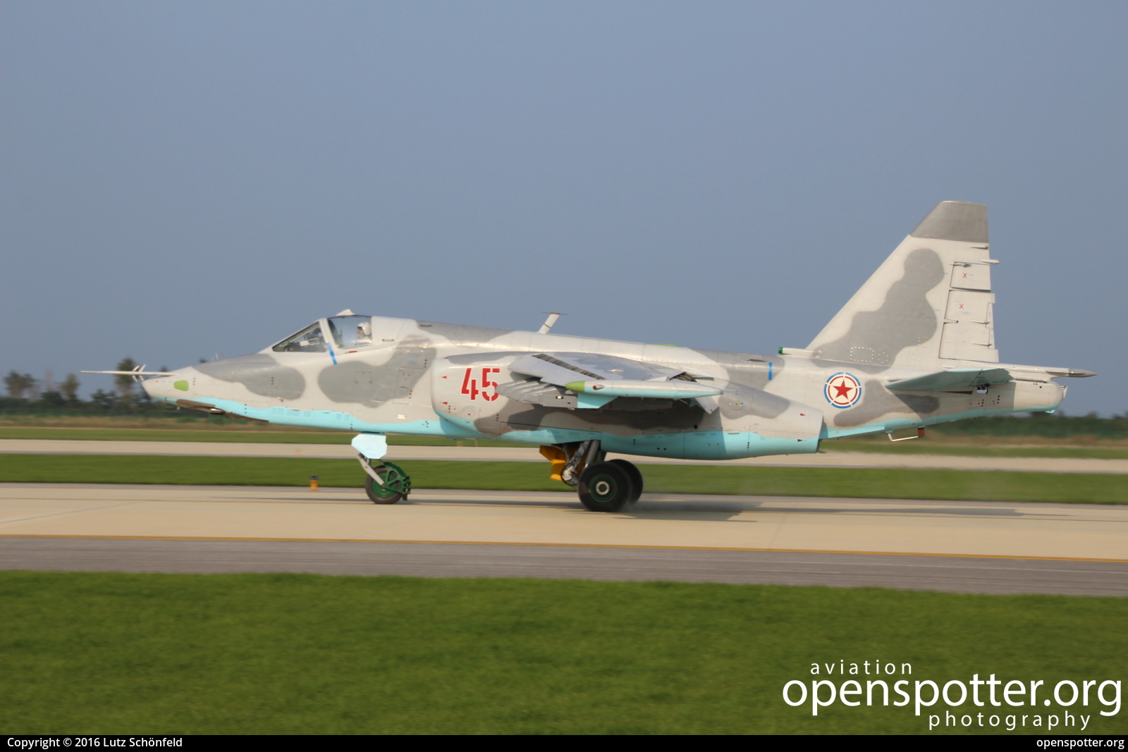 45 - Korean People's Army Air Force (조선인민군 공군) Sukhoi Su-25K at Kalma Airport (WOS/ZKWS) taken by Lutz Schönfeld | openspotter.org | ID: 39309