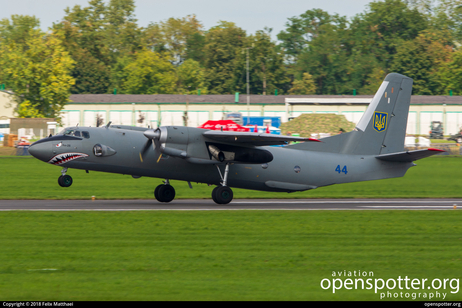 44 BLUE - Ukraine Air Force Antonov An-26 at Radom-Sadków Airport (RDO/EPRA) taken by Felix Matthaei | openspotter.org | ID: 56630