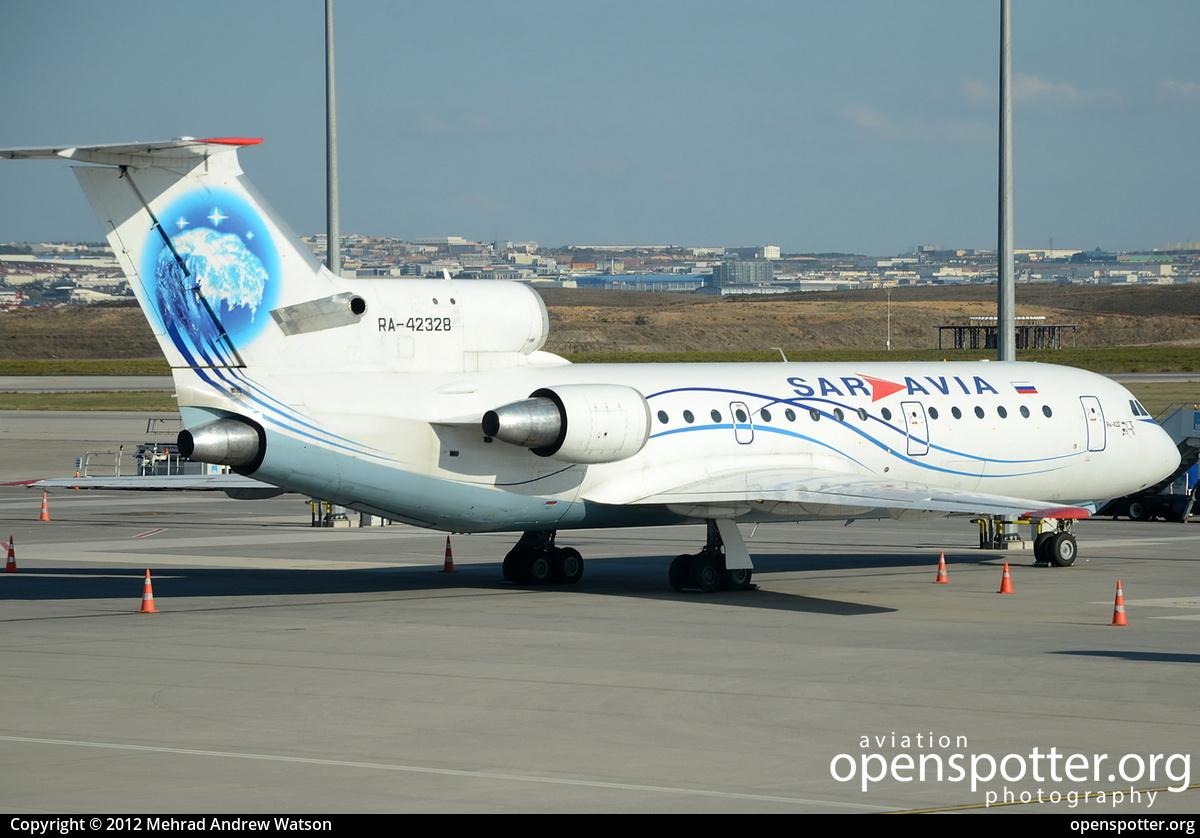 RA-42328 - Saratov Aviation Division Yakovlev Yak-42D at Sabiha Gökçen International Airport (SAW/LTFJ) taken by Mehrad Andrew Watson | openspotter.org | ID: 4693