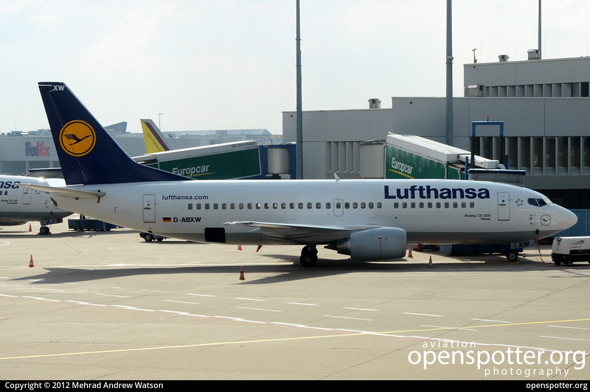 D-ABXW - Lufthansa Boeing 737-330 at Cologne Bonn Airport (Köln/Bonn - Konrad Adenauer) (CGN/EDDK) taken by Mehrad Andrew Watson | openspotter.org | ID: 4624