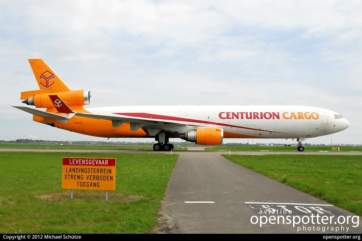 N986AR - Centurion Air Cargo McDonnell Douglas MD-11CF at Schiphol Airport (AMS/EHAM) taken by Michael Schütze | openspotter.org | ID: 8133