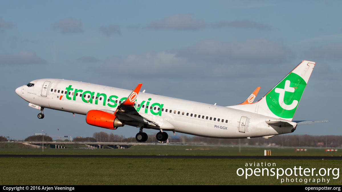 PH-GGX - Transavia Boeing 737-8EH(WL) at Schiphol Airport (AMS/EHAM) taken by Arjen Veeninga | openspotter.org | ID: 38973