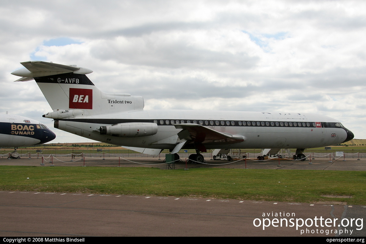 G-AVFB - British European Hawker Siddeley HS-121 Trident 3B at Duxford Airport (QFO/EGSU) taken by Matthias Bindseil | openspotter.org | ID: 37017
