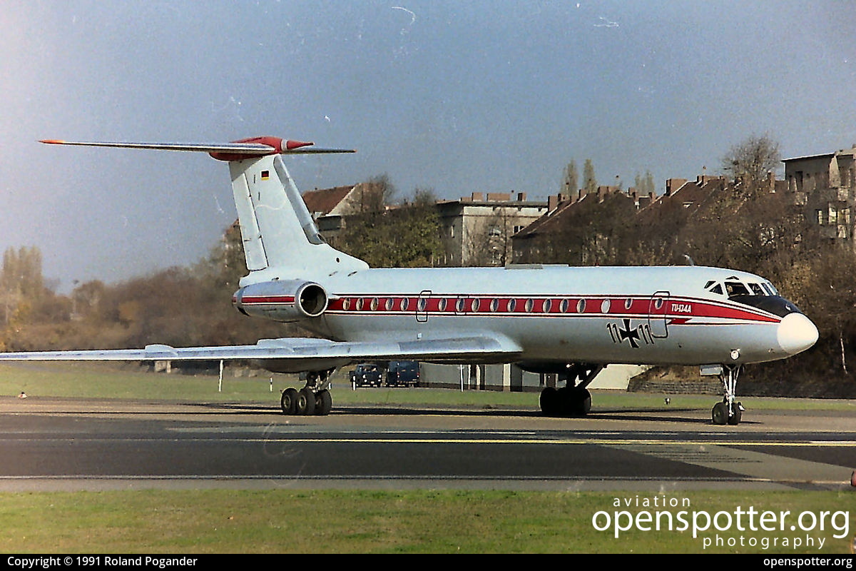 11+11 - Luftwaffe (German Air Force) Tupolev Tu-134A at Berlin-Tempelhof International Airport (THF/EDDI) taken by Roland Pogander | openspotter.org | ID: 18953
