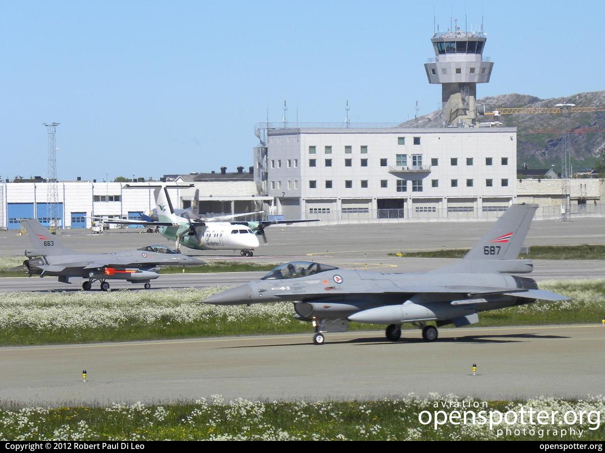 663 - Royal Norwegian Air Force General Dynamics F-16AM Fighting Falcon at Bodø Airport (BOO/ENBO) taken by Robert Paul Di Leo | openspotter.org | ID: 3336
