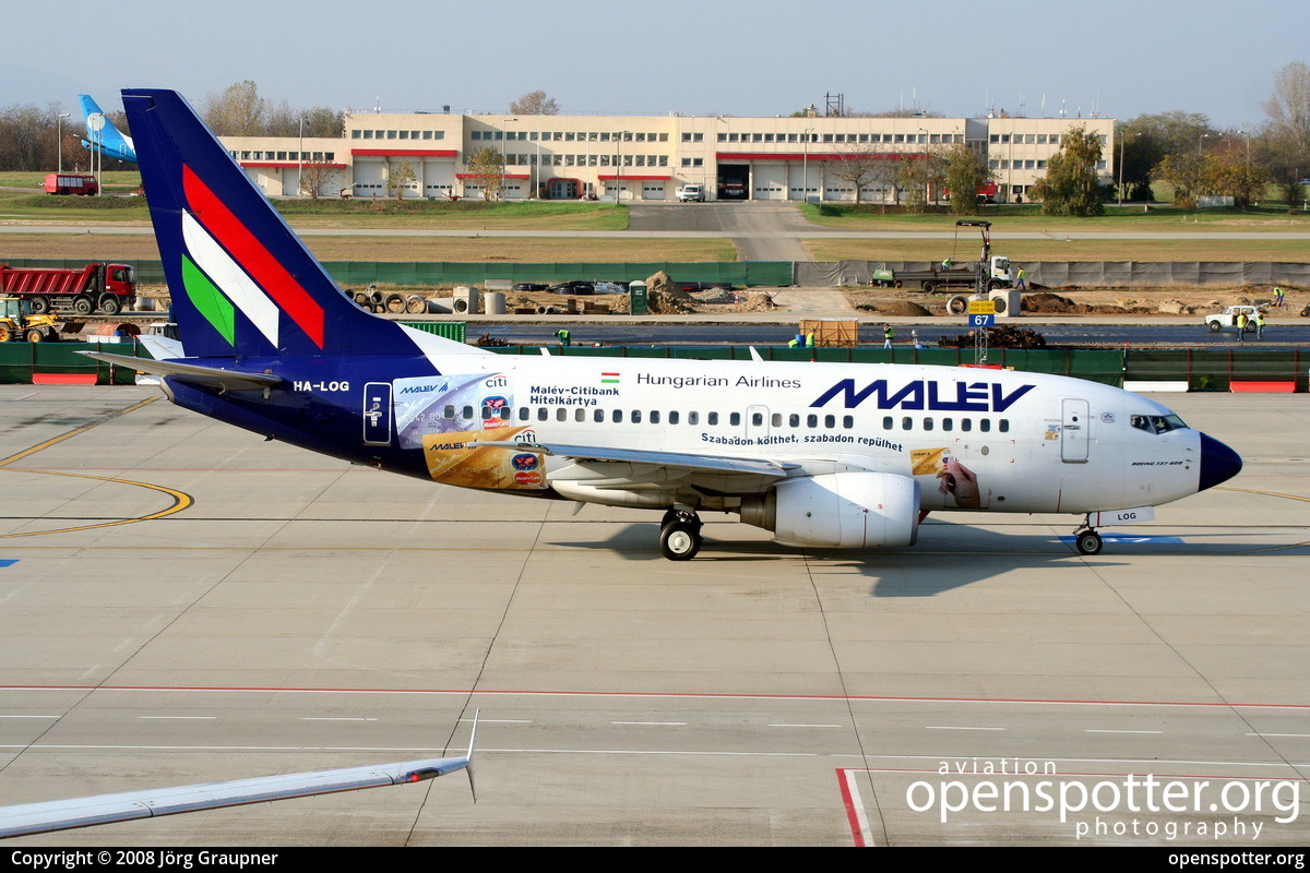HA-LOG - Malév Hungarian Airlines Boeing 737-6Q8 at Budapest Ferihegy International Airport (BUD/LHBP) taken by Jörg Graupner | openspotter.org | ID: 4951