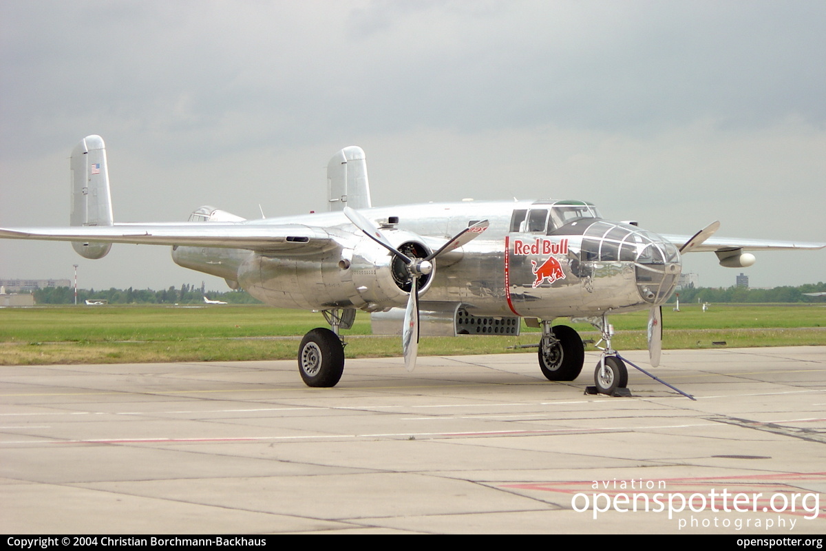 N6123C - Red Bull - The Flying Bulls North American B-25J Mitchell at Berlin-Schönefeld International Airport (SXF/EDDB) taken by Christian Borchmann-Backhaus | openspotter.org | ID: 401