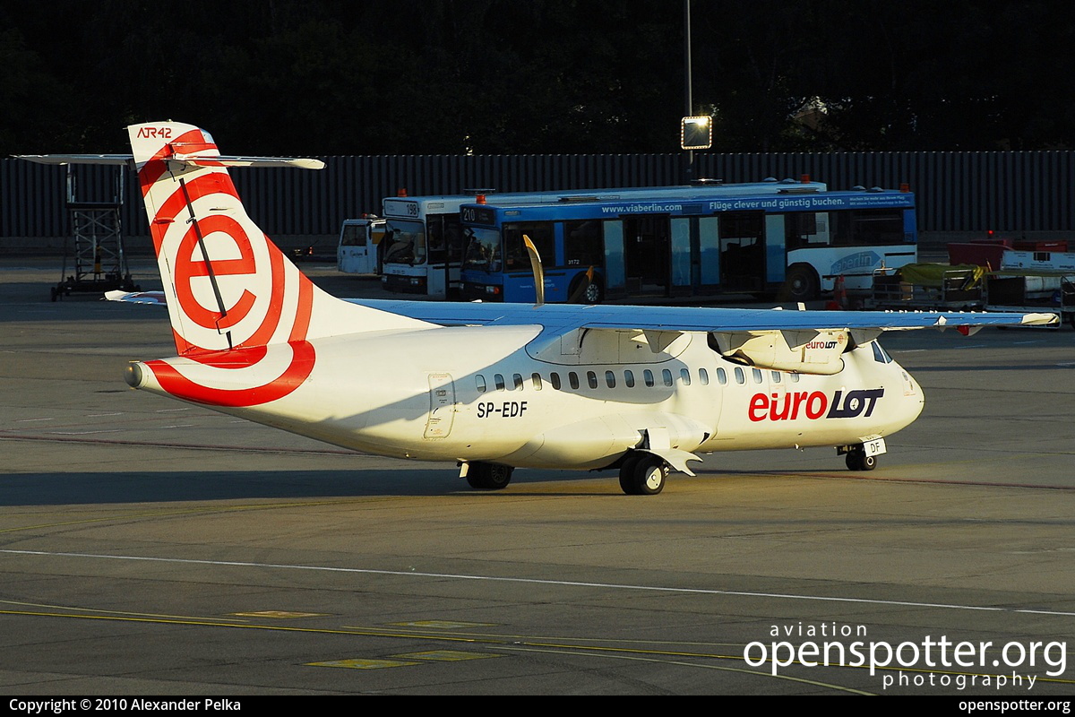 SP-EDF - Eurolot ATR 42-500 at Berlin-Tegel Airport (TXL/EDDT) taken by Alexander Pelka | openspotter.org | ID: 13223