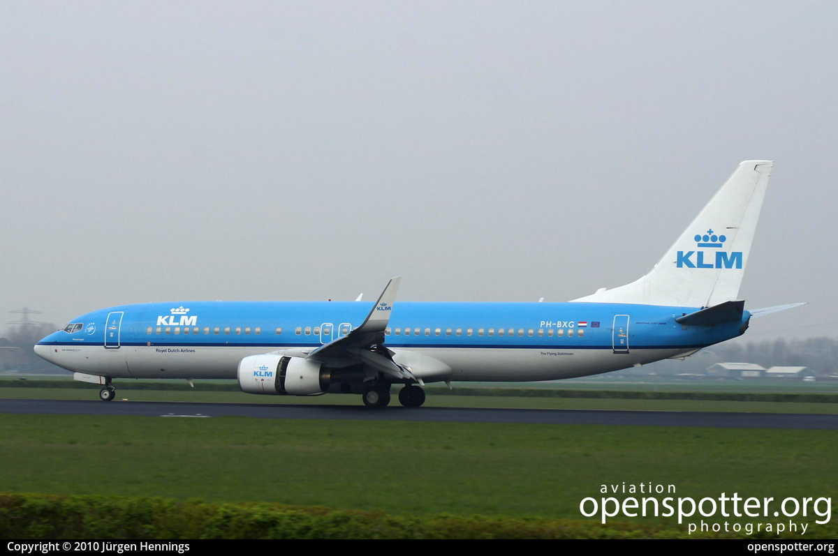 PH-BXG - KLM Royal Dutch Airlines Boeing 737-8K2(WL) at Schiphol Airport (AMS/EHAM) taken by Jürgen Hennings | openspotter.org | ID: 37245