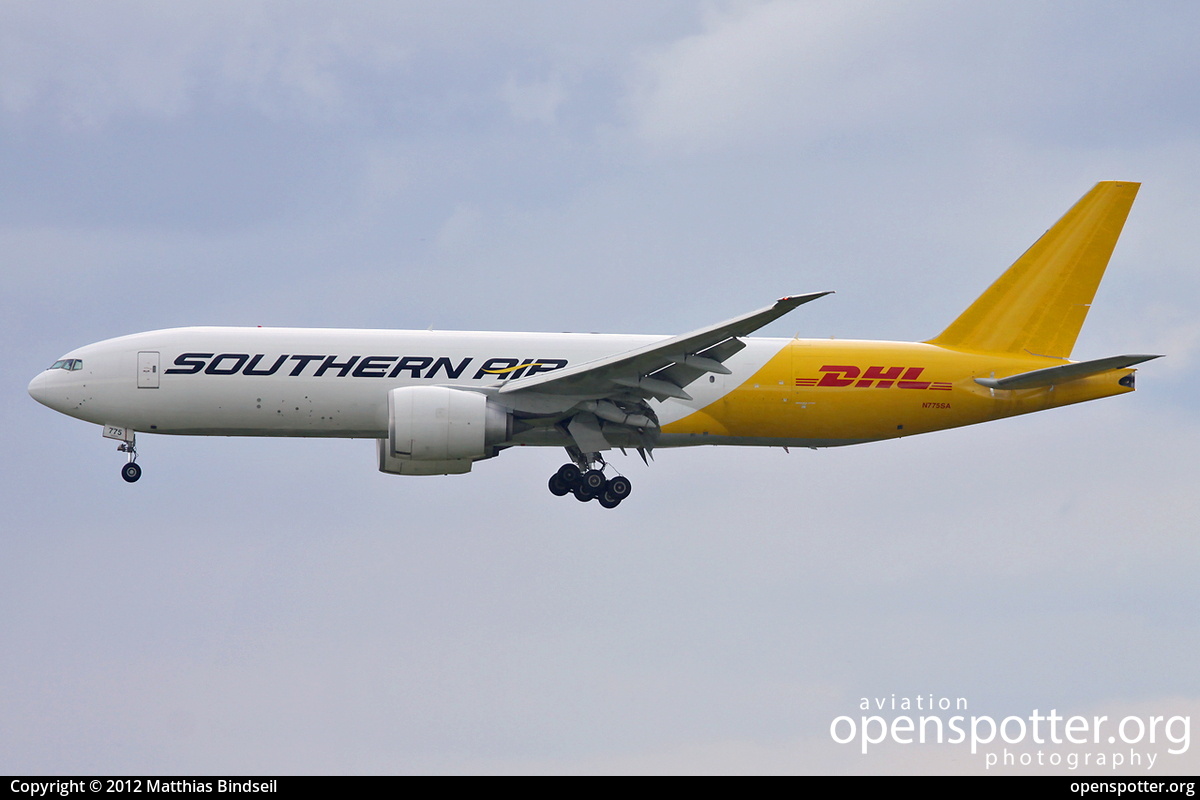 N775SA - Southern Air Boeing 777-FZB at Leipzig/Halle Airport (LEJ/EDDP) taken by Matthias Bindseil | openspotter.org | ID: 3826