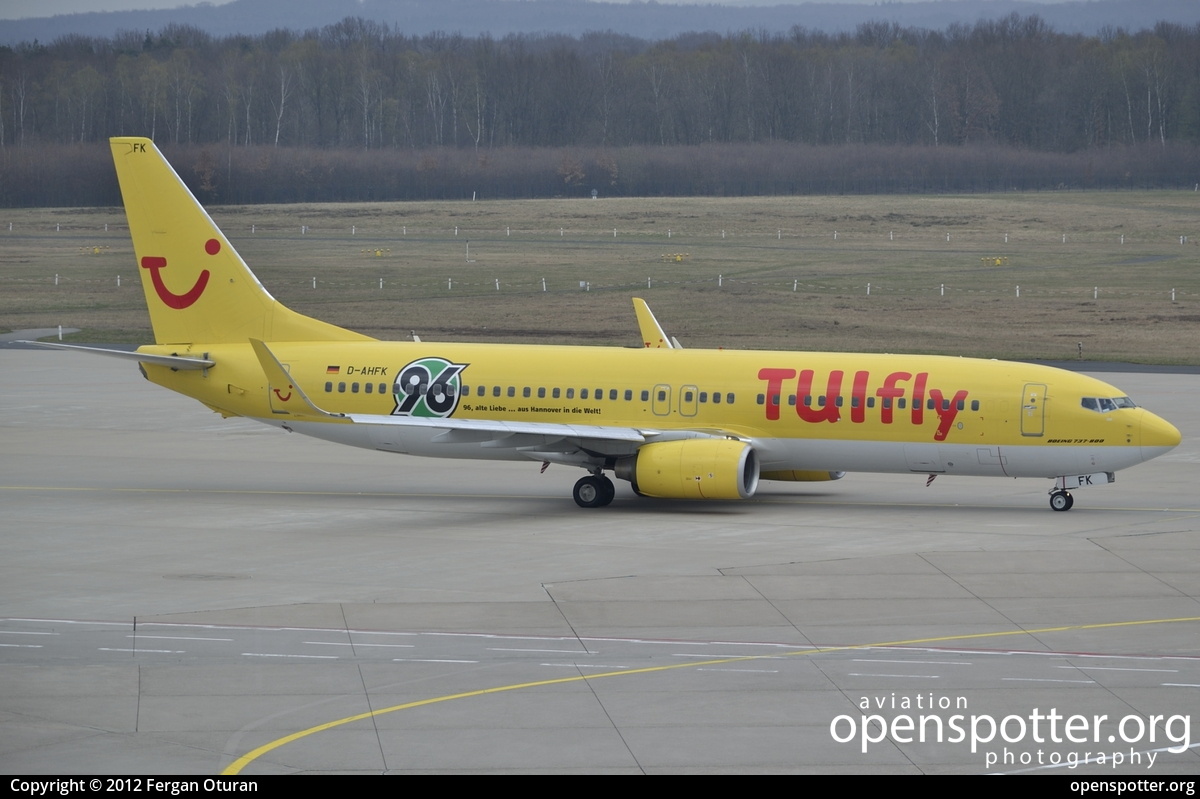 D-AHFK - TUIfly Boeing 737-8K5(WL) at Cologne Bonn Airport (Köln/Bonn - Konrad Adenauer) (CGN/EDDK) taken by Fergan Oturan | openspotter.org | ID: 2564
