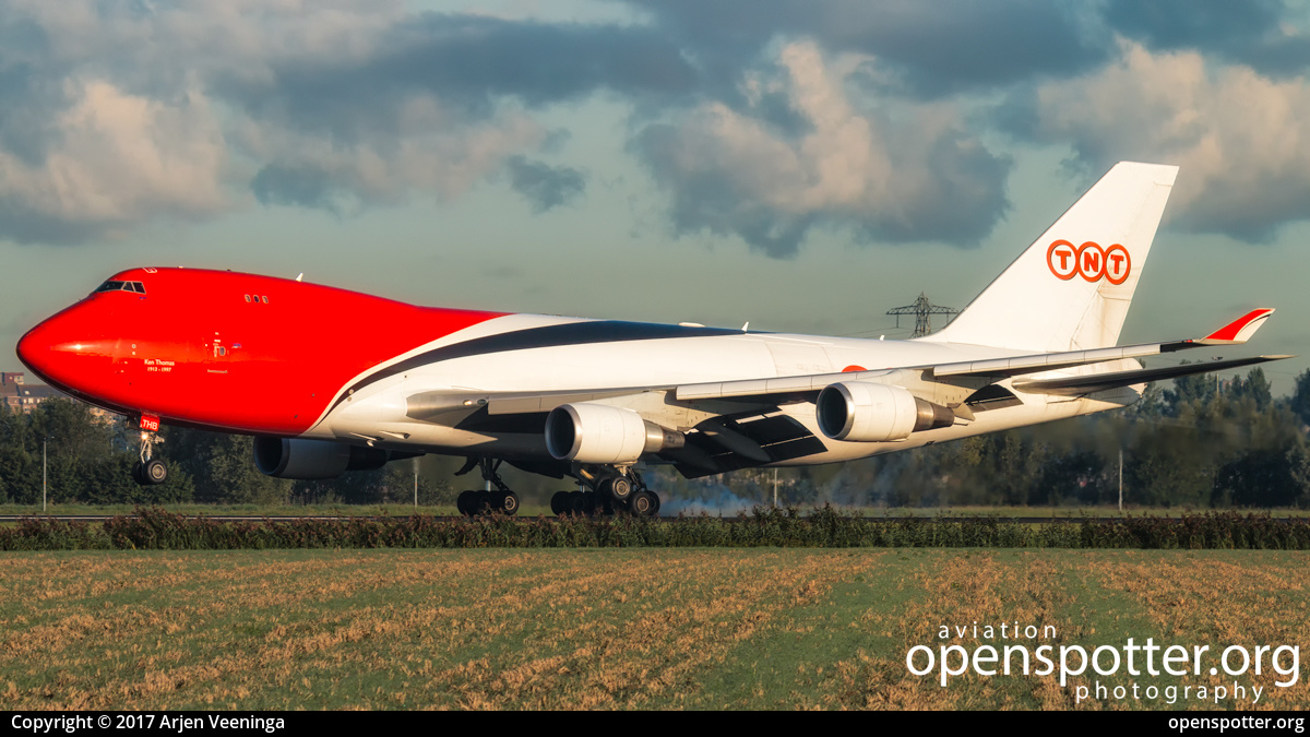 OO-THB - TNT Airways Boeing 747-4HAF(ER) at Schiphol Airport (AMS/EHAM) taken by Arjen Veeninga | openspotter.org | ID: 46443