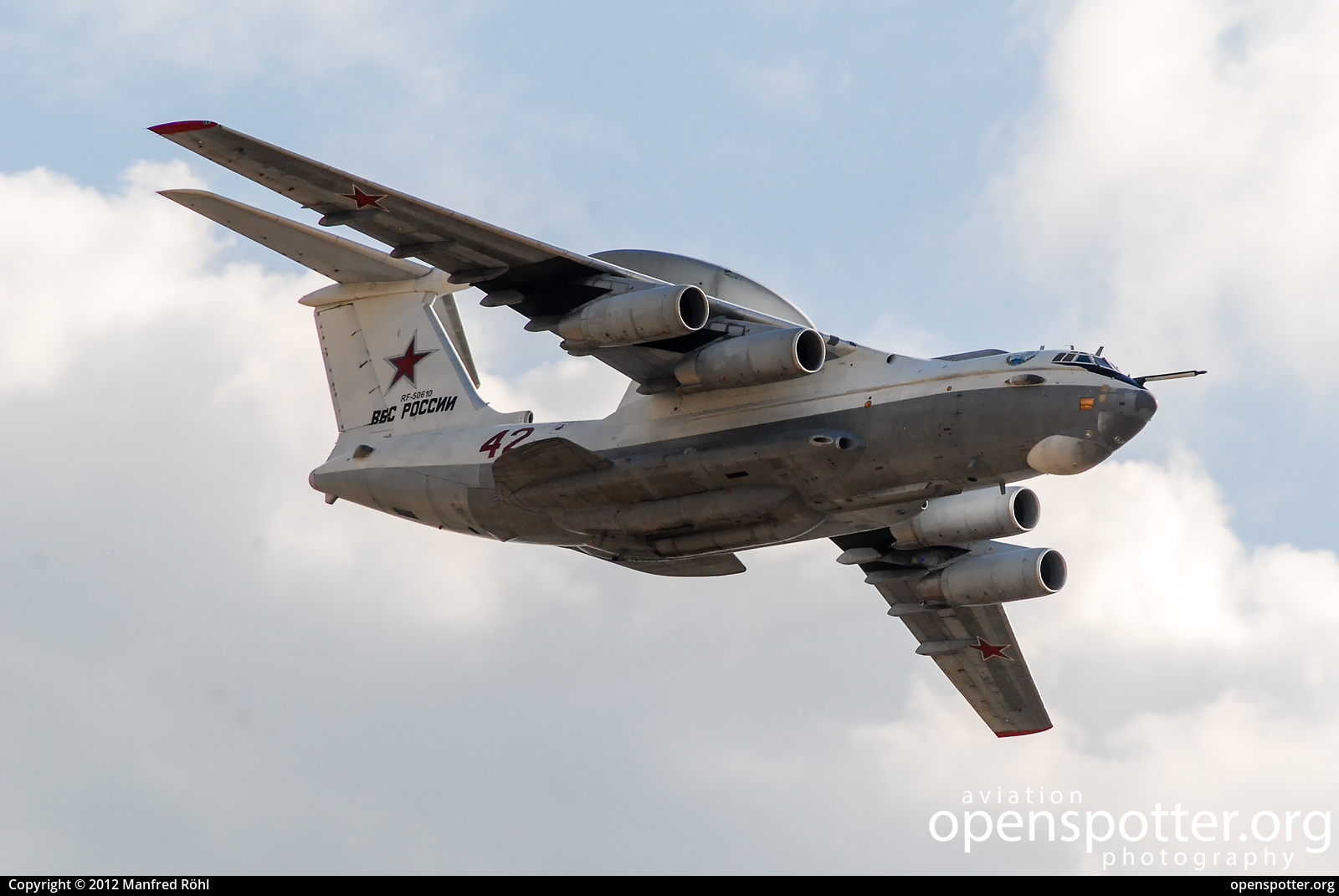 RF-50610 - Russian Federation Air Force Beriev A-50 Mainstay at Zhukovsky International Airport (ZIA/UUBW) taken by Manfred Röhl | openspotter.org | ID: 52792