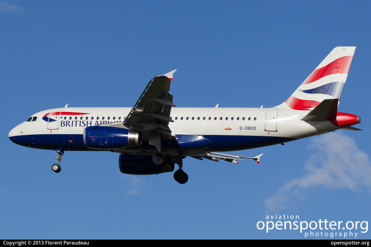 G-DBCK - British Airways Airbus A319-131 at Toulouse Blagnac International Airport (TLS/LFBO) taken by Florent Peraudeau | openspotter.org | ID: 6405