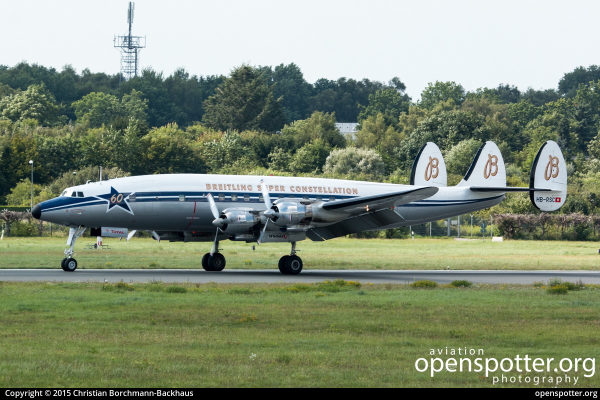 HB-RSC - Breitling (Super Constellation Flyers) Lockheed C-121C Super Constellation(L-1049F) at Hamburg Airport (Fuhlsbüttel Airport) (HAM/EDDH) taken by Christian Borchmann-Backhaus | openspotter.org | ID: 24312
