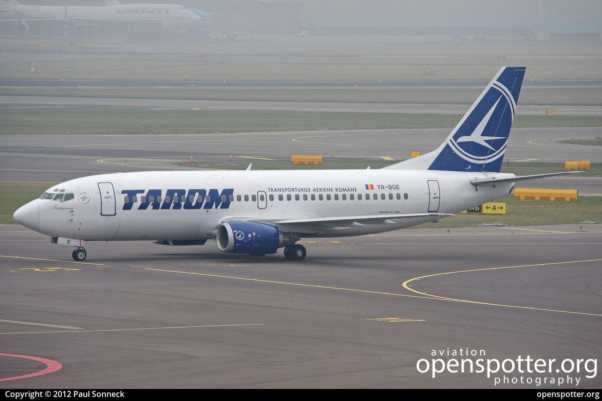 YR-BGE - Tarom Boeing 737-38J at Schiphol Airport (AMS/EHAM) taken by Paul Sonneck | openspotter.org | ID: 2543