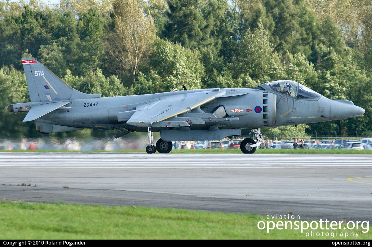 ZD467 - Royal Air Force BAe Harrier GR.9 at Ostrava-Mosnov International Airport (OSR/LKMT) taken by Roland Pogander | openspotter.org | ID: 3103