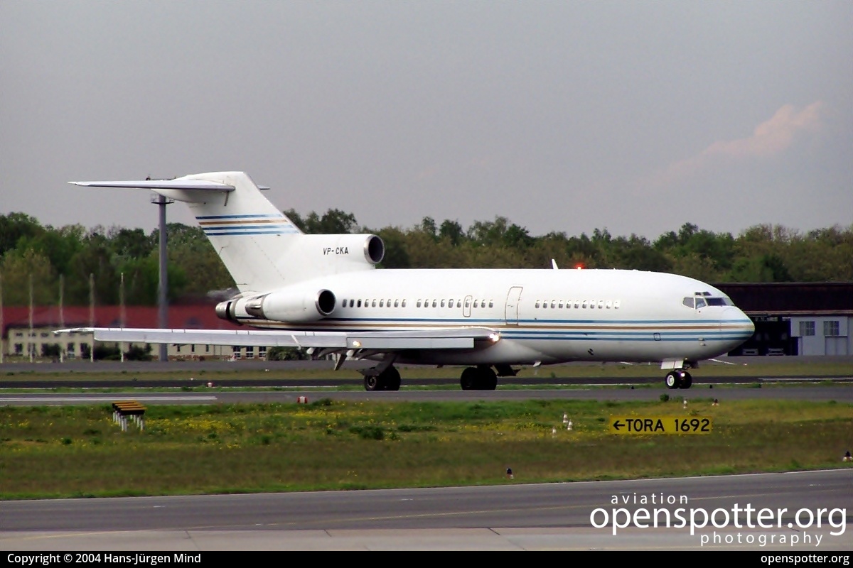 VP-CKA - Private / Untitled Boeing 727-82 at Berlin-Tegel Airport (TXL/EDDT) taken by Hans-Jürgen Mind | openspotter.org | ID: 43229