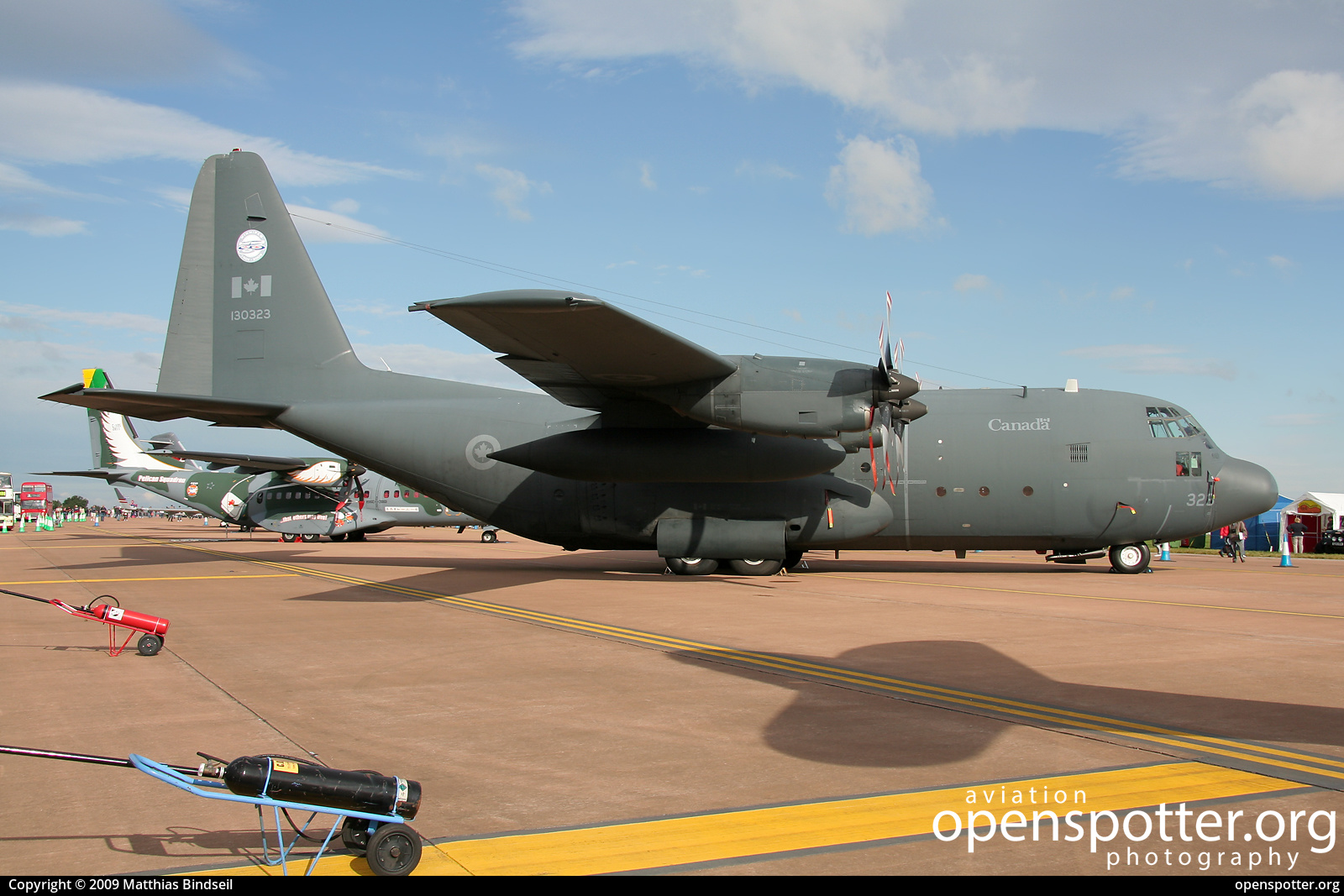 130323 - Royal Canadian Air Force Lockheed C-130E Hercules at RAF Fairford (FFD/EGVA) taken by Matthias Bindseil | openspotter.org | ID: 44844