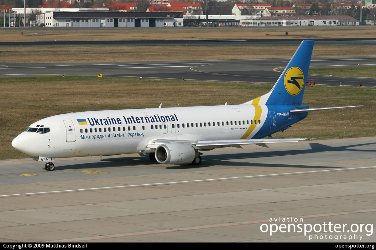 UR-GAM - Ukraine International Airlines Boeing 737-4Y0 at Berlin-Tegel Airport (TXL/EDDT) taken by Matthias Bindseil | openspotter.org | ID: 21656