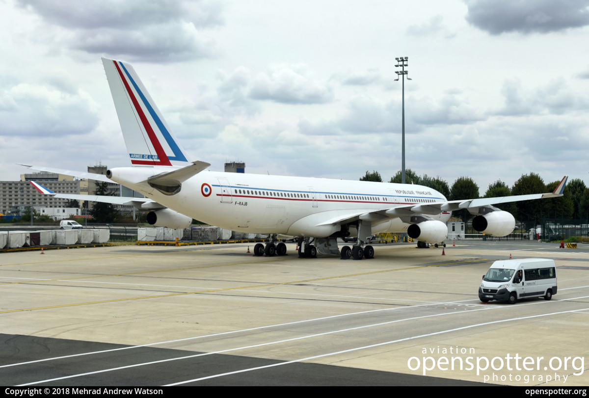 F-RAJB - France Air Force (Armée de l'Air) Airbus A340-212 at Charles de Gaulle International Airport (Roissy Airport) (CDG/LFPG) taken by Mehrad Andrew Watson | openspotter.org | ID: 56277