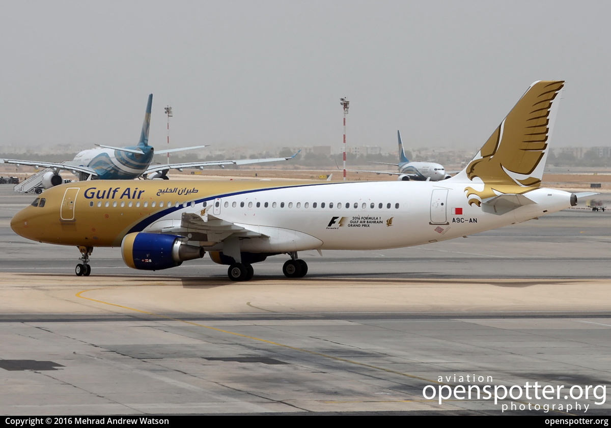 A9C-AN - Gulf Air Airbus A320-214 at Seeb International Airport (MCT/OOMS) taken by Mehrad Andrew Watson | openspotter.org | ID: 32531
