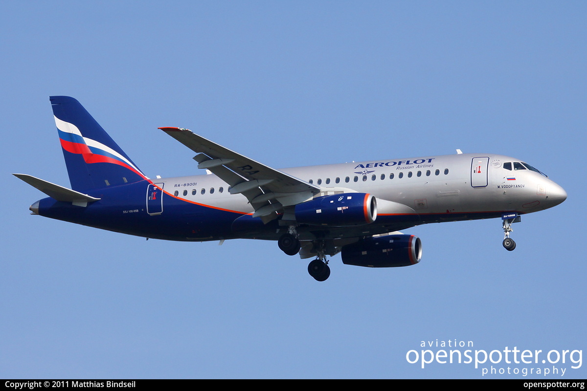 RA-89001 - Aeroflot Russian Airlines Sukhoi Superjet 100-95B at Sheremetyevo International Airport (SVO/UUEE) taken by Matthias Bindseil | openspotter.org | ID: 2819