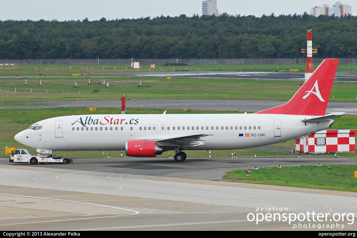 EC-LNC - Alba Star Boeing 737-4K5 at Berlin-Tegel Airport (TXL/EDDT) taken by Alexander Pelka | openspotter.org | ID: 9067