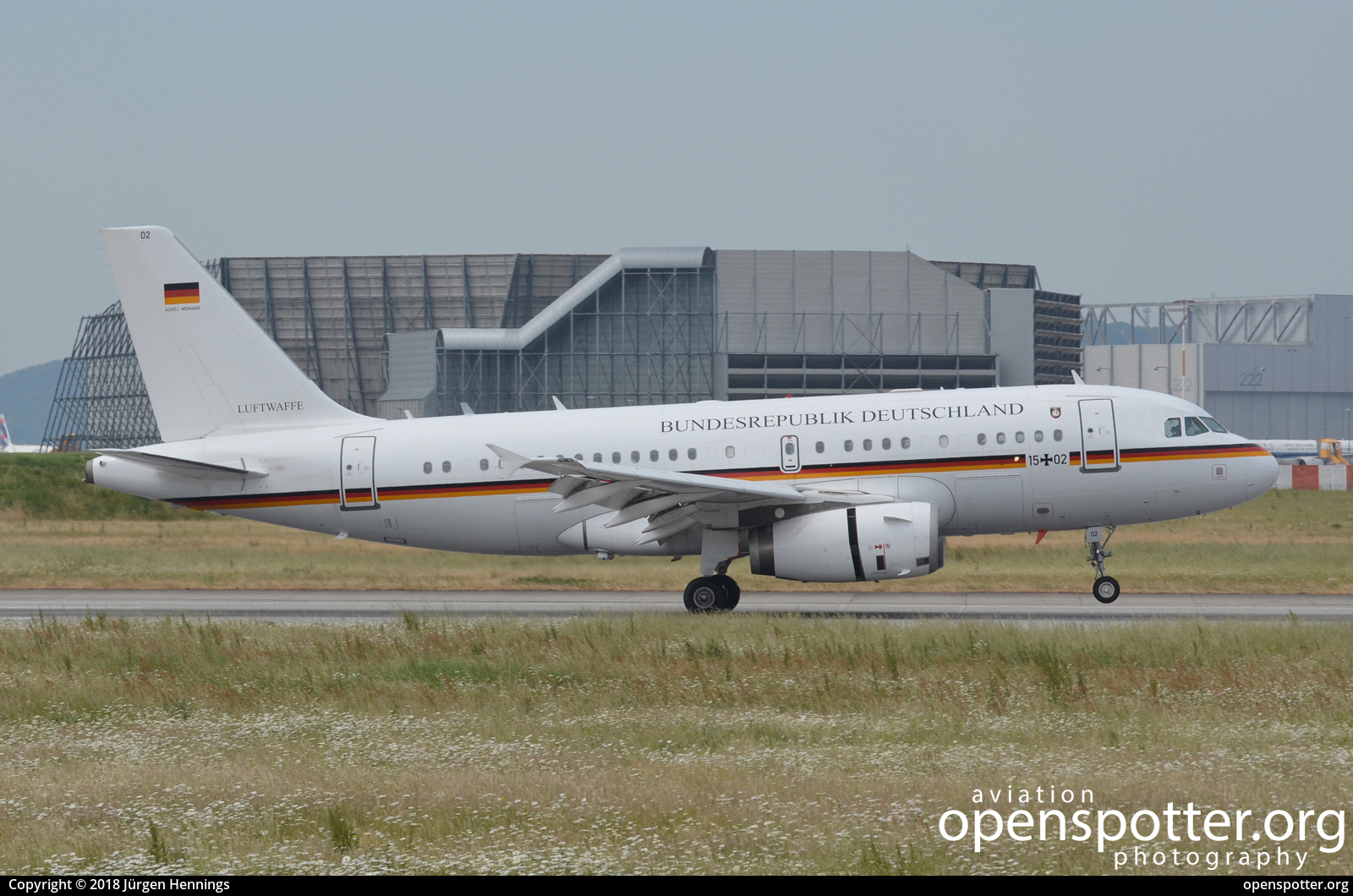 15+02 - German Air Force (Luftwaffe) Airbus A319-133(CJ) at Hamburg Finkenwerder Airport (XFW/EDHI) taken by Jürgen Hennings | openspotter.org | ID: 54502