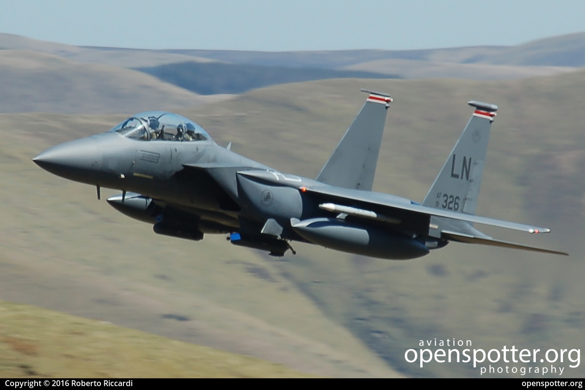 91-326 - US Airforce (USAF) McDonnell Douglas F-15E Strike Eagle at in Flight taken by Roberto Riccardi | openspotter.org | ID: 30088