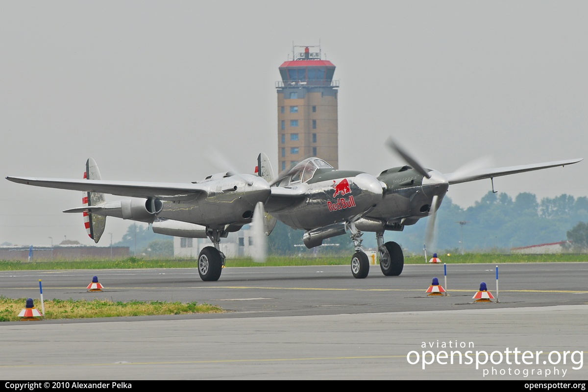 N25Y - Red Bull - The Flying Bulls Lockheed P-38L-5LD Lightning at Berlin-Schönefeld International Airport (SXF/EDDB) taken by Alexander Pelka | openspotter.org | ID: 12845