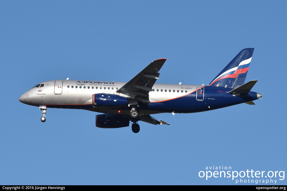 RA-89023 - Aeroflot Russian Airlines Sukhoi Superjet 100-95B at Berlin-Schönefeld International Airport (SXF/EDDB) taken by Jürgen Hennings | openspotter.org | ID: 34523