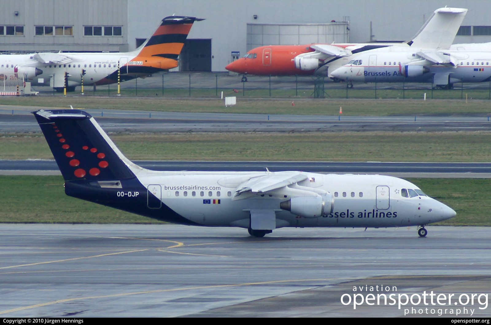 OO-DJP - Brussels Airlines British Aerospace Avro RJ85 at Brussels Airport (Zaventem Airport) (BRU/EBBR) taken by Jürgen Hennings | openspotter.org | ID: 54104