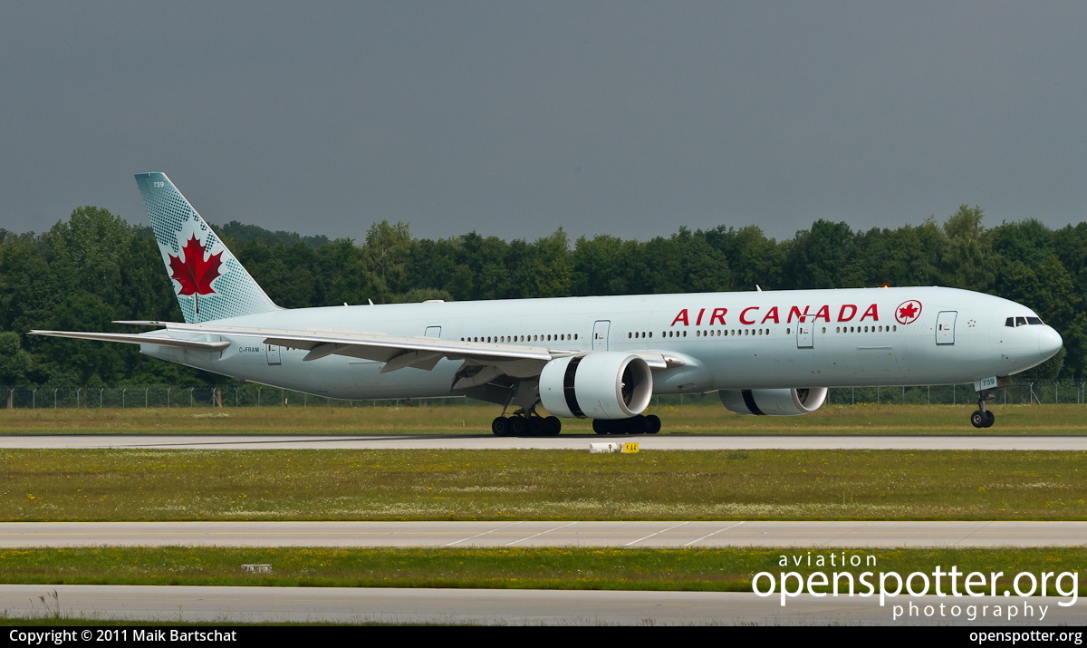 C-FRAM - Air Canada Boeing 777-333(ER) at Franz Josef Strauss International Airport (MUC/EDDM) taken by Maik Bartschat | openspotter.org | ID: 2587