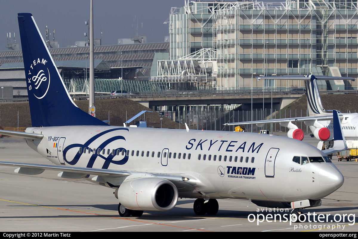 YR-BGF - Tarom Boeing 737-78J(WL) at Franz Josef Strauss International Airport (MUC/EDDM) taken by Martin Tietz | openspotter.org | ID: 2436