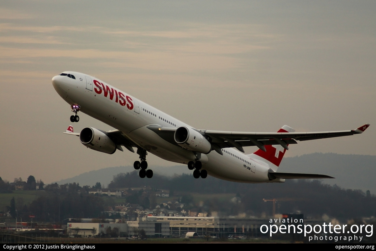 HB-JHM - Swiss Airbus A330-343X at Zurich International Airport (ZRH/LSZH) taken by Justin Brünglinghaus | openspotter.org | ID: 4988