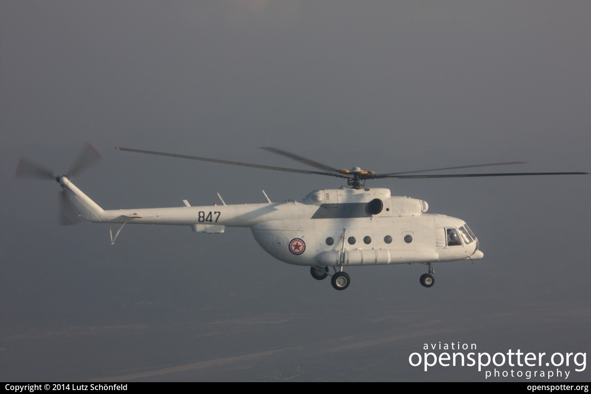 847 - Korean People's Army Air Force (조선인민군 공군) Mil Mi-17 at in Flight taken by Lutz Schönfeld | openspotter.org | ID: 19121