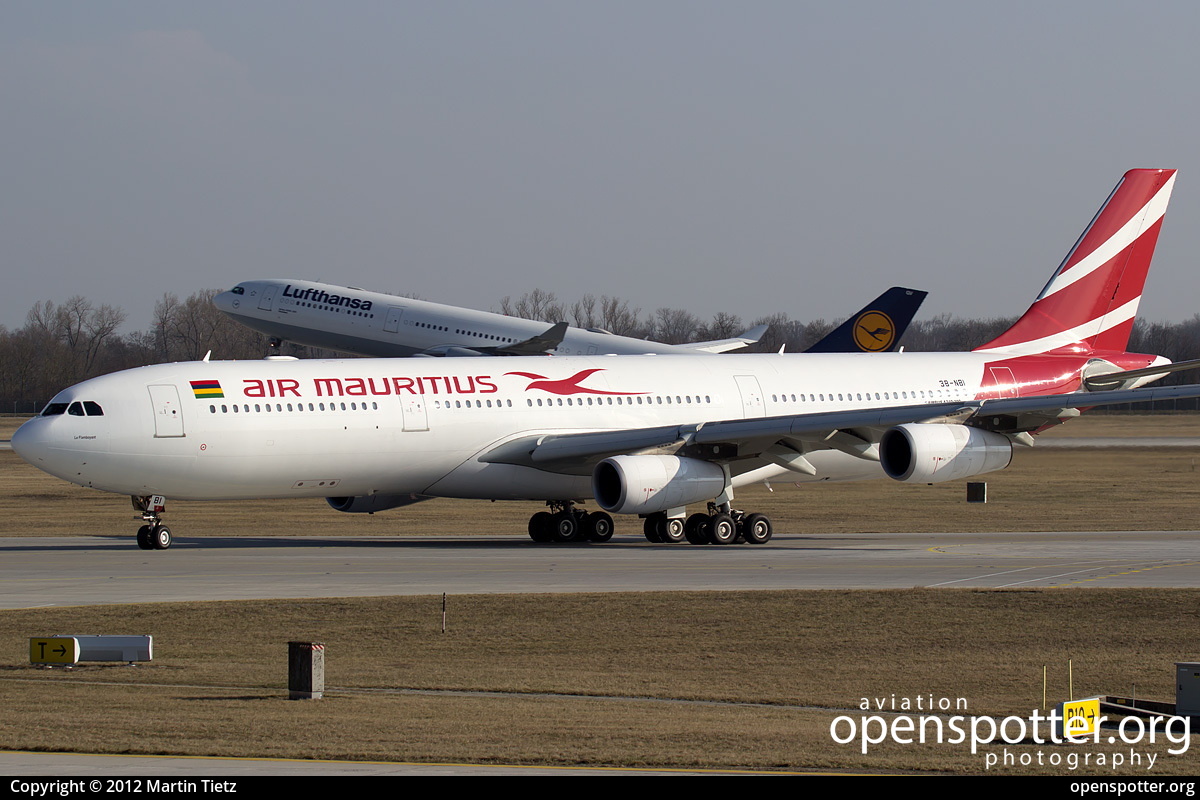 3B-NBI - Air Mauritius Airbus A340-313X at Franz Josef Strauss International Airport (MUC/EDDM) taken by Martin Tietz | openspotter.org | ID: 2435