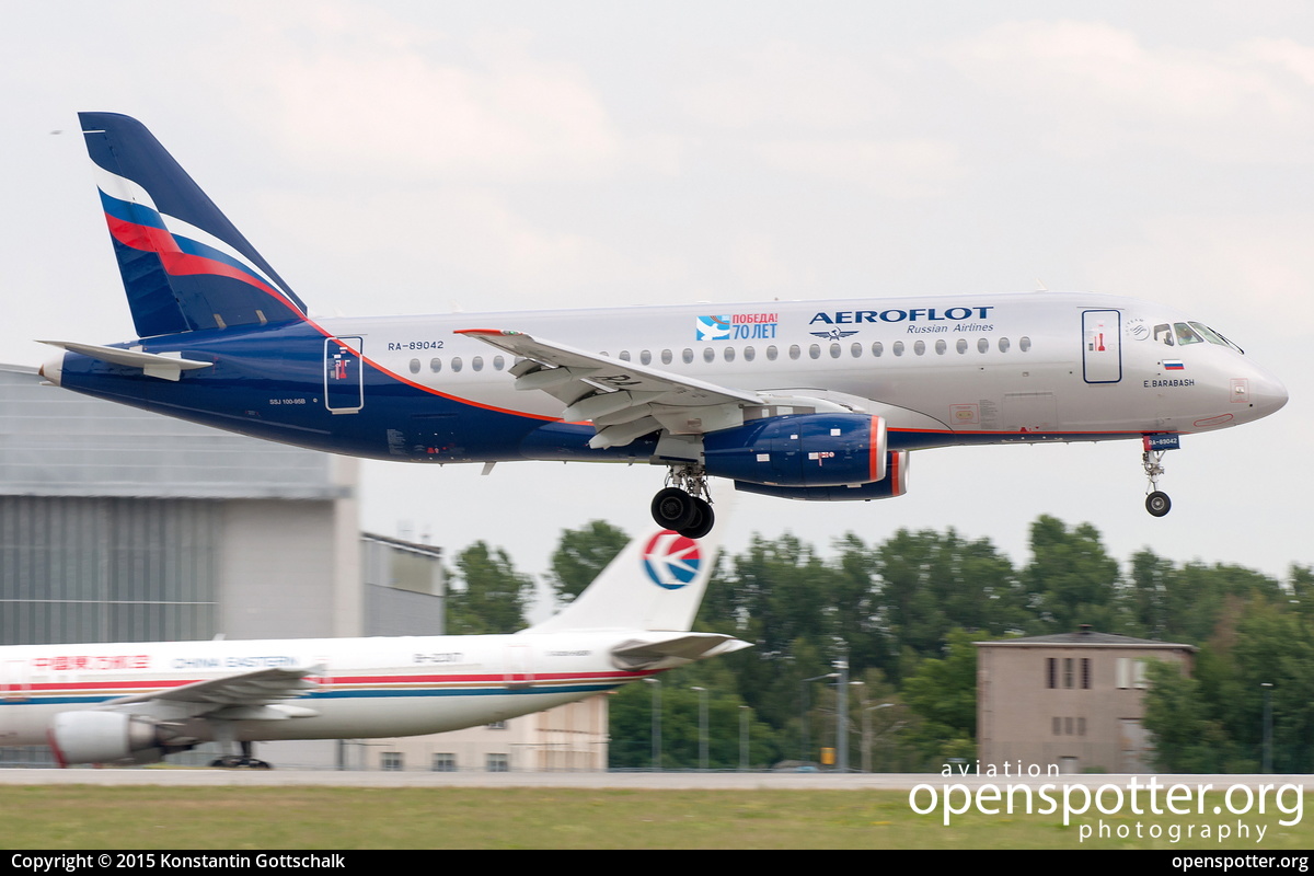 RA-89042 - Aeroflot Russian Airlines Sukhoi SSJ 100-95 at Dresden Klotzsche Airport (DRS/EDDC) taken by Konstantin Gottschalk | openspotter.org | ID: 25802