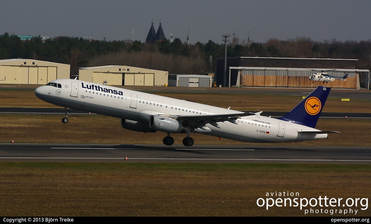 D-AISQ - Lufthansa Airbus A321-231 at Berlin-Tegel Airport (TXL/EDDT) taken by Björn Treike | openspotter.org | ID: 6939