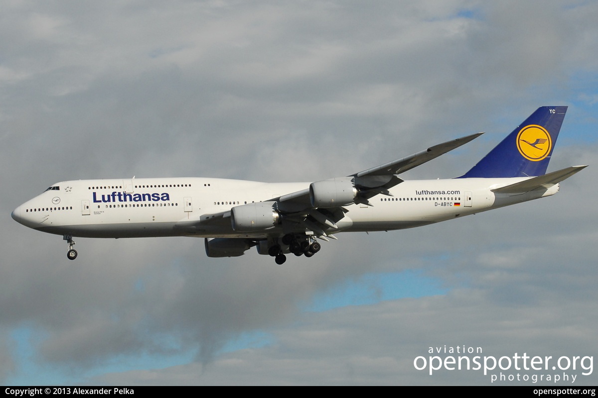D-ABYC - Lufthansa Boeing 747-830 at Frankfurt International Airport (FRA/EDDF) taken by Alexander Pelka | openspotter.org | ID: 9207
