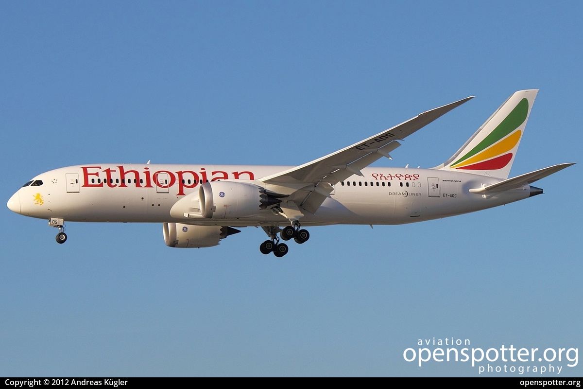 ET-AOS - Ethiopian Airlines Boeing 787-881 Dreamliner at Frankfurt International Airport (FRA/EDDF) taken by Andreas Kügler | openspotter.org | ID: 4869