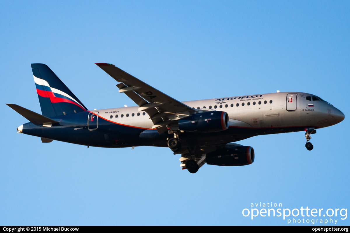 RA-89024 - Aeroflot Russian Airlines Sukhoi Superjet 100-95B at Berlin-Schönefeld International Airport (SXF/EDDB) taken by Michael Buckow | openspotter.org | ID: 25288